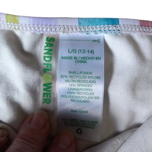 SANDFLOWER Bandeau Bikini Set High Waisted Swimsuit Women's Size L & XL - Picture 8 of 16